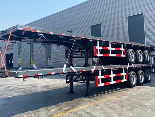30-80 tonnellate 2 3 4 assi 20 40 45 piedi semirimorchio a letto piatto con e dimensioni personalizzabili