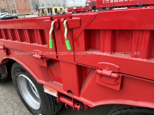 Semi-remorco a quattro assi a 16 ruote a letto basso con carico massimo di 30TON/60TON/80TON/100TON