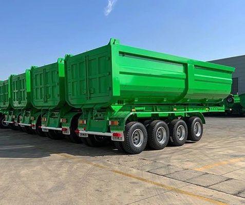 45Cbm 60Ton Dump Truck Trailers Rear Dump Trailer per il trasporto di grano di sabbia e pietra