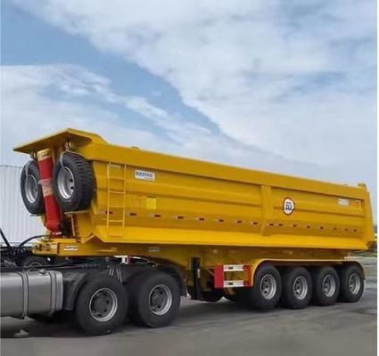 Q345B / T700 Semi-remorchio idraulico posteriore a trazione di sabbia a trazione di acciaio