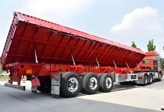 30-100 tonnellate di semirimorchio a ribaltamento laterale per carico utile 13000x2550x2900 per camion e merci sfuse