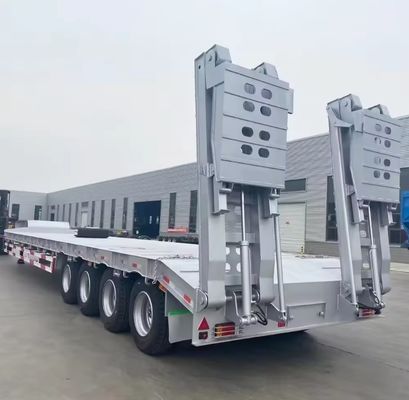 Sospensione aerea o meccanica 3/4 asse semirimorchio lowboy per il trasporto di escavatori