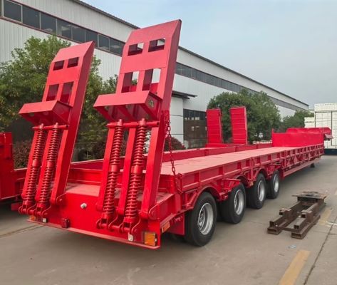 Sospensione aerea o meccanica 3/4 asse semirimorchio lowboy per il trasporto di escavatori