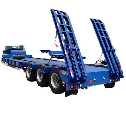 60T Max Payload Q345B/T700L Low Bed Truck Trailer per escavatori e macchine durevoli