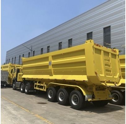 Camion rimorchio WS triasse in alluminio idraulico cisterna posteriore di scarico