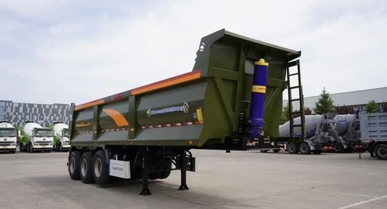 Camion rimorchio WS triasse in alluminio idraulico cisterna posteriore di scarico