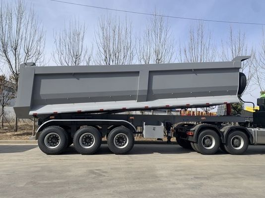 Camion rimorchio WS triasse in alluminio idraulico cisterna posteriore di scarico