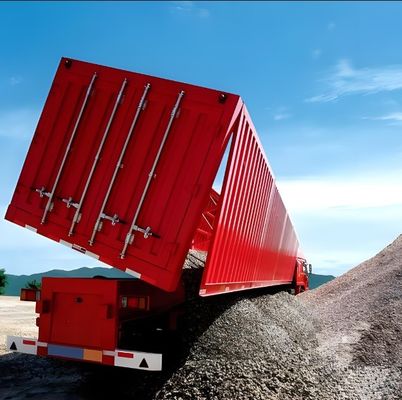 Semi-remolchio a parete laterale a 3 assi per il trasporto di cereali