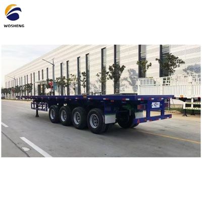 40ft Container Transport 3 Axle Flatdeck Semi-Trailer con 13ton Axles Steel Material