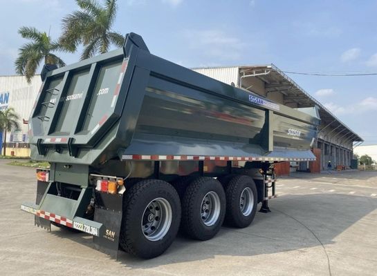 Semi-remorco accessibile per 3 assi 4 assi inclinazione posteriore Dump Tipper Dump Semi-remorco