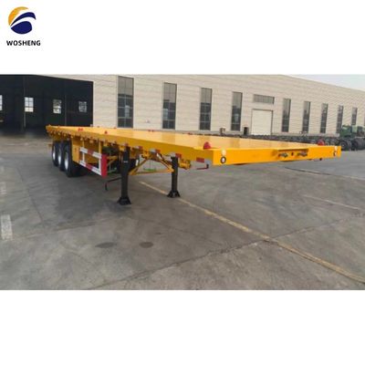 Semi-remorchi da contenitore a letto piatto con molla a foglia 90x13/16x10 strati e capacità 30-70 t