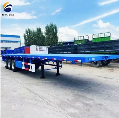 Semi-remorchi da contenitore a letto piatto con molla a foglia 90x13/16x10 strati e capacità 30-70 t