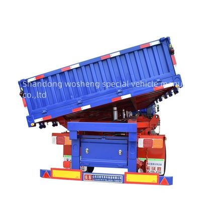 Diretto 3 assi scatola semirimorchi con rimorchi laterali aperti King pin 2&quot; 50mm o3.5&quot; 90mm