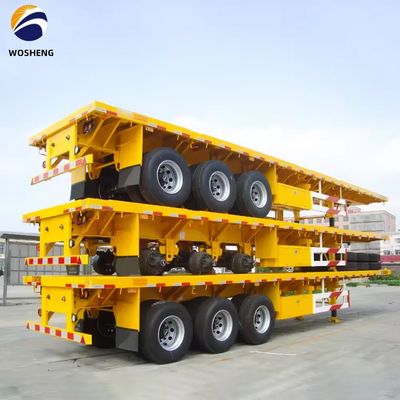 Semi-remorchi a tre assi e quattro assi 20ft 40ft per il trasporto sicuro e regolare di container