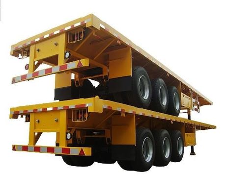 Dimensione e colore personalizzati 3 4 Container a asse Flatbed Flat Semi-trailer per camion