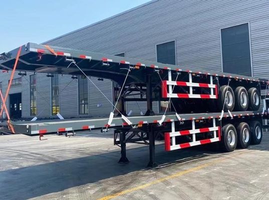 Dimensione e colore personalizzati 3 4 Container a asse Flatbed Flat Semi-trailer per camion