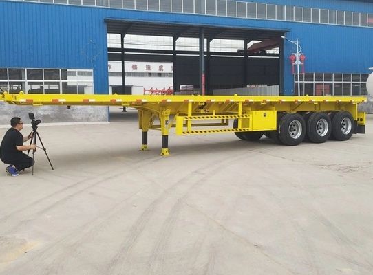 Dimensione e colore personalizzati 3 4 Container a asse Flatbed Flat Semi-trailer per camion