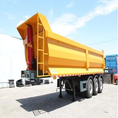 40 50 60 80 tonnellate rimorchio a forma di U per autoveicoli da costruzione retro scarico posteriore semirimorchio