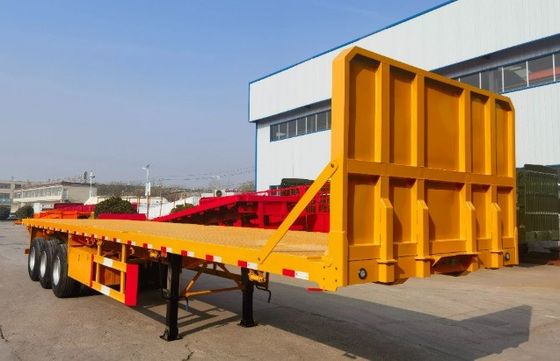 Dimensione e colore personalizzati 3 4 Container a asse Flatbed Flat Semi-trailer per camion