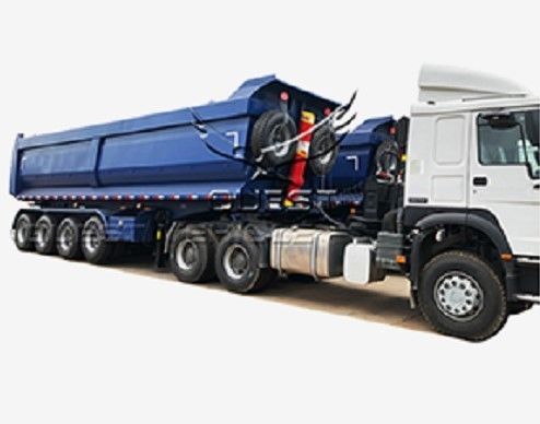 Wosheng Customized 3 Axle Tri-Axle Rear Dump Semi-Trailer con carico massimo 40000 kg