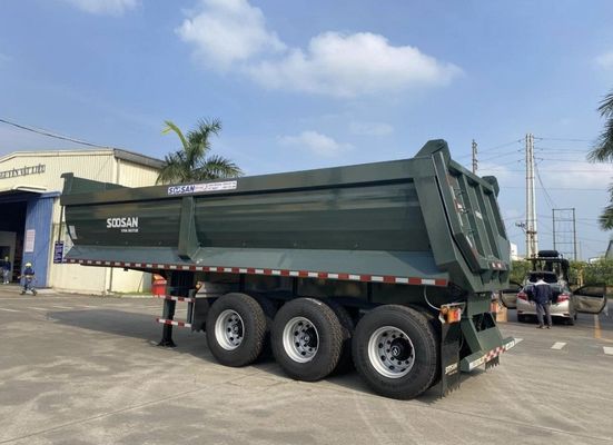 Wosheng Customized 3 Axle Tri-Axle Rear Dump Semi-Trailer con carico massimo 40000 kg