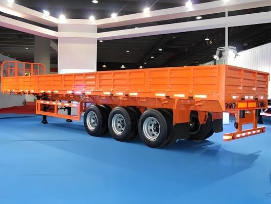 Semi-remorco a parete laterale a 3 assi 50T personalizzabile con altezza della piastra laterale di 600 mm e 800 mm