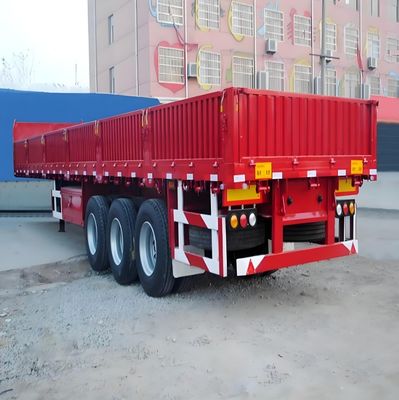 Semi-remorco a parete laterale a 3 assi 50T personalizzabile con altezza della piastra laterale di 600 mm e 800 mm