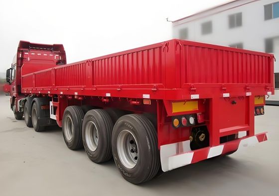 Semi-remorco a parete laterale a 3 assi 50T personalizzabile con altezza della piastra laterale di 600 mm e 800 mm