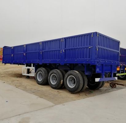 Semi-remorco a parete laterale a 3 assi 50T personalizzabile con altezza della piastra laterale di 600 mm e 800 mm