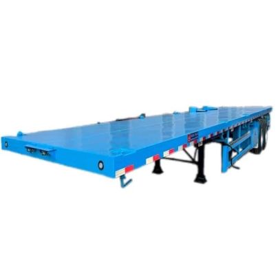 Semi-remolchio 2 asse 20FT 40FT contenitore a letto piatto a letto piatto pneumatico di rimorchio per camion 12.00R22.5