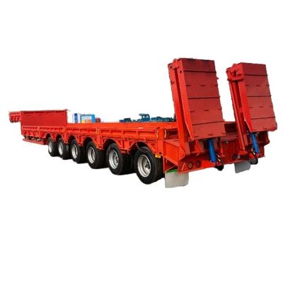 Colore personalizzato 3 asse Low Loader Trailer Heavy Duty Gooseneck Lowbed Semi-Trailer