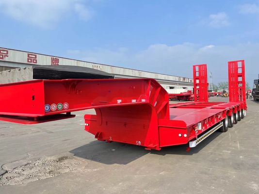 Colore personalizzato 3 asse Low Loader Trailer Heavy Duty Gooseneck Lowbed Semi-Trailer