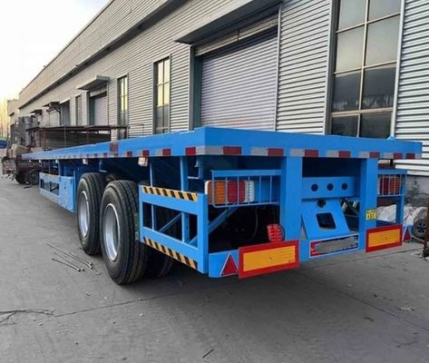Semi-remolchio 2 asse 20FT 40FT contenitore a letto piatto a letto piatto pneumatico di rimorchio per camion 12.00R22.5