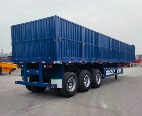 12400x2610x1550 mm Semi rimorchio a 3 assi a parete laterale con piastra laterale in acciaio