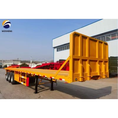 Container di spedizione semirimorchio a letto piatto con 12 set di serratura a torsione e 0 tonnellate di carico massimo