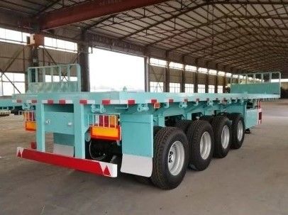 Sospensore meccanico semirimorchio a 4 assi a pianta per il trasporto di container da 20 piedi a 40 piedi