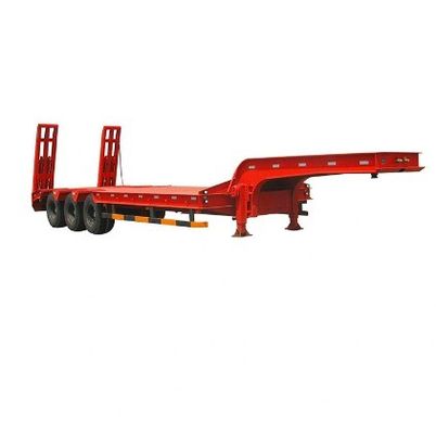80T Heavy Duty Gooseneck Ramp idraulica a letto basso semirimorchio per autocarri low boy