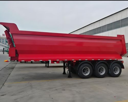 30cbm Semi-remorco con scarico posteriore per la costruzione colore personalizzato 3 assi Tare Peso 8,5 tonnellate