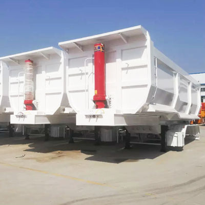 3/4 asse pesante 45-60 metri cubi Semi-remolchio di scarico posteriore per camion tipper