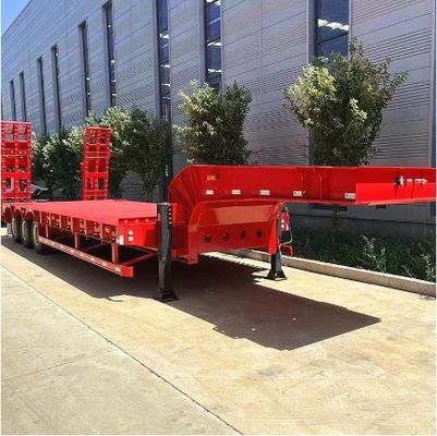 3/4 asse 40-100 tonnellate collo d'oca Lowboy letto basso camion semirimorchio per da Wosheng