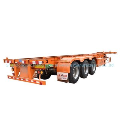 3 assi Container Chassis Skeleton Semi Truck Trailer con JOST 3.5 &quot;90mm King Pin