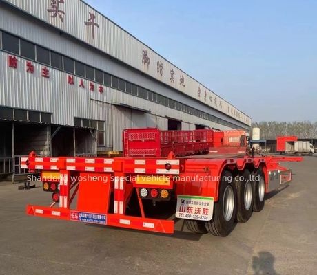 Semi-remorco a schiera da 20 piedi e 40 piedi con asse da 13 tonnellate e molla a foglia di Wosheng
