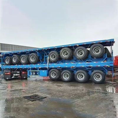 50 tonnellate di capacità di carico semirimorchio ideale per il trasporto di container e merci a piattapiatta