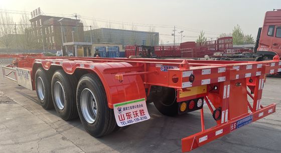 3 assi Container Chassis Skeleton Trailer per il trasporto di container colore personalizzato