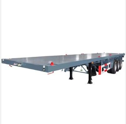 Alto carico utile 50 tonnellate 3 o 4 assi Container Dock Flat Bed Semi-trailer Personalizzazione