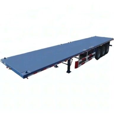 Alto carico utile 50 tonnellate 3 o 4 assi Container Dock Flat Bed Semi-trailer Personalizzazione