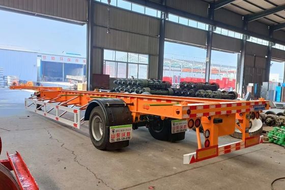 3 assi Container Chassis Skeleton Trailer per il trasporto di container colore personalizzato