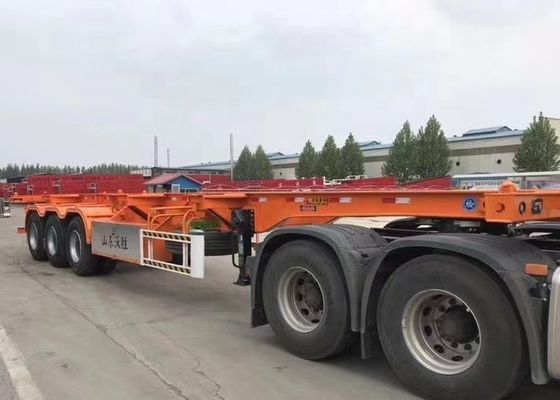3 assi Container Chassis Skeleton Trailer per il trasporto di container colore personalizzato