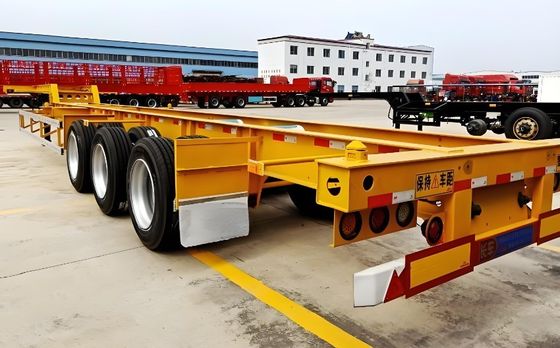 Camion rimorchio e 3 assi 4 assi scaffale telaio contenitore semirimorchio