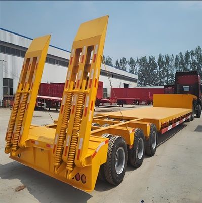 Wosheng 3 assi 50-100 tonnellate Low Boy Low Bed Truck Semi-trailer con 13000x3000x3300
